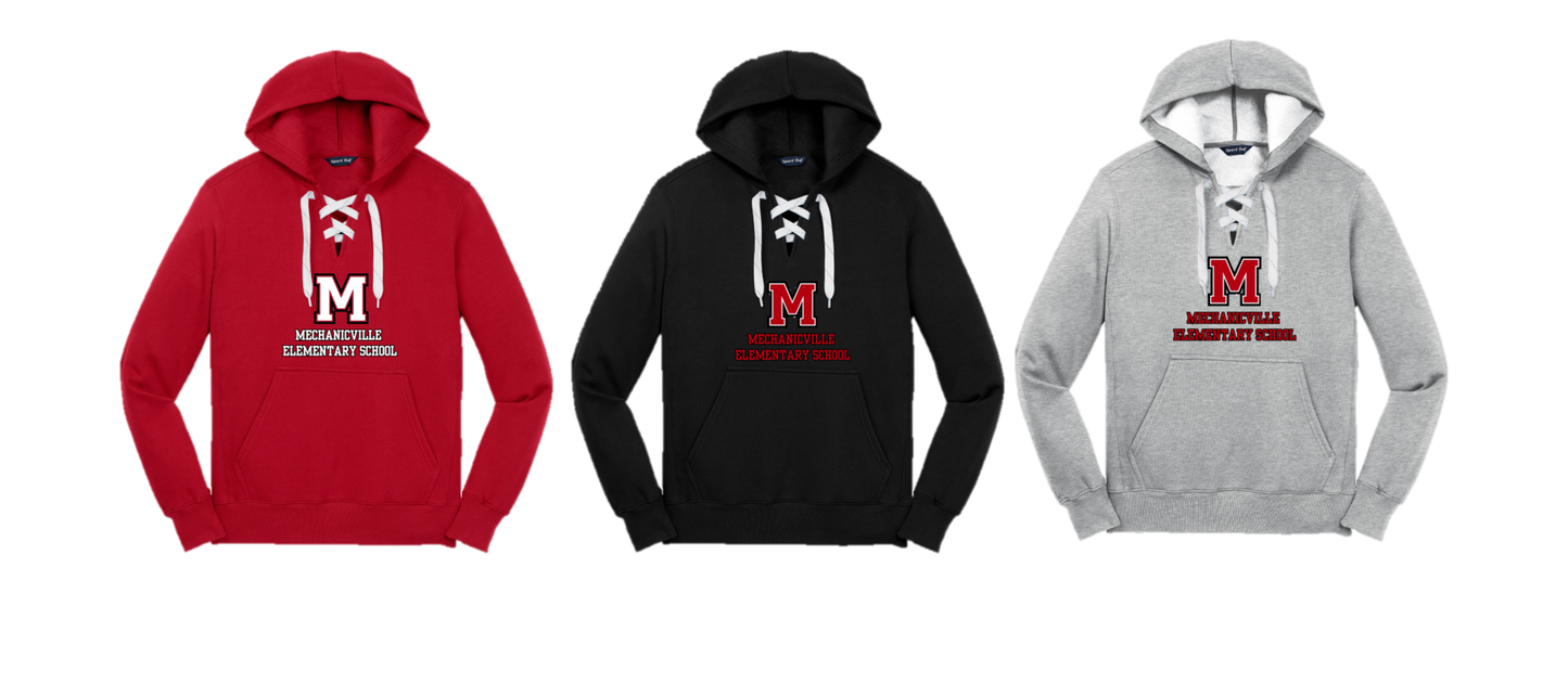 Mechanicville Elementary School 2024 - ST271 Lace Up Pullover Hooded Sweatshirt