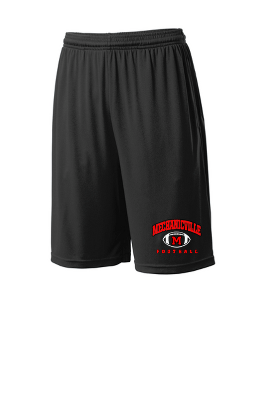 Mechanicville Football - ST355P Sport-Tek® Pocketed Short - Black