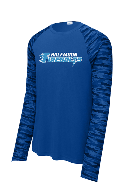 Halfmoon Firebolts 2026 - ST376LS Drift Camo Colorblock Long Sleeve Tee - True Royal